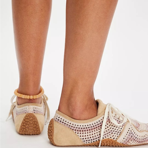 Free People-Crochet Low Pro Sneakers-Boho-New-Size 7 - Picture 3 of 5